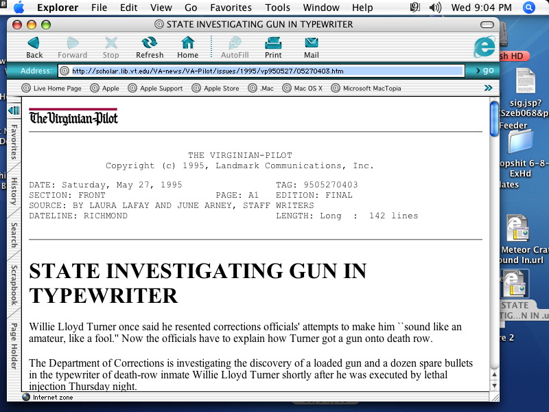 Gun in Prison typewirter