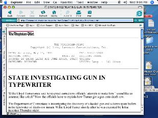 Gun in Prison typewirter