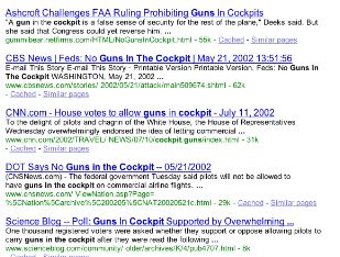 guns in cokpitn badk and forth