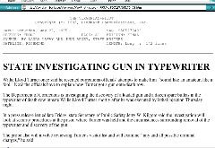 Loaded gun in typewriter