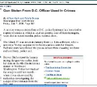 Police offcer gun used for crimes